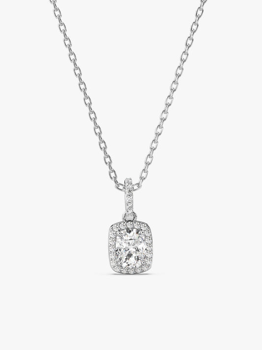 Silver Vesper Pendant With Link Chain