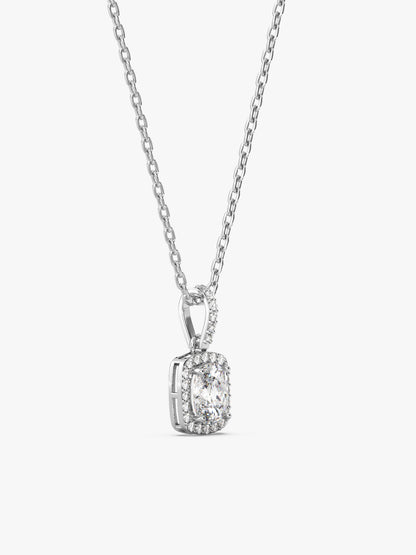 Silver Vesper Pendant With Link Chain