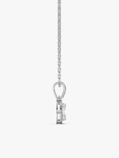 Silver Vesper Pendant With Link Chain