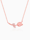 Rose Gold Studded Flower Bracelet