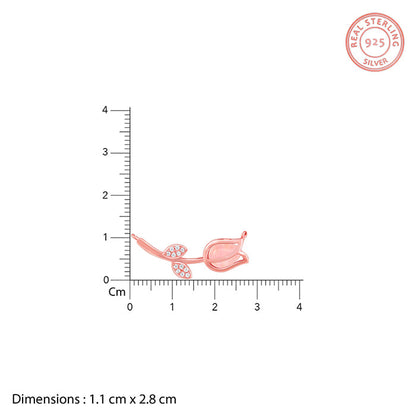 Rose Gold Pink Quartz Flower Set of Two