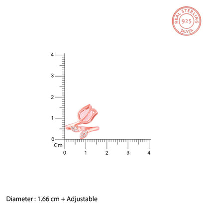 Rose Gold Pink Quartz Flower Set of Two