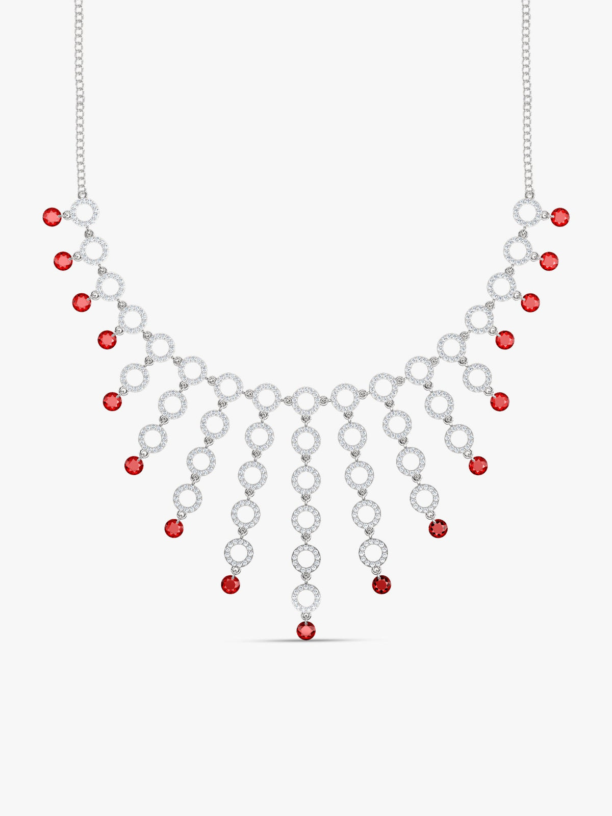 Silver Love in Circles Necklace