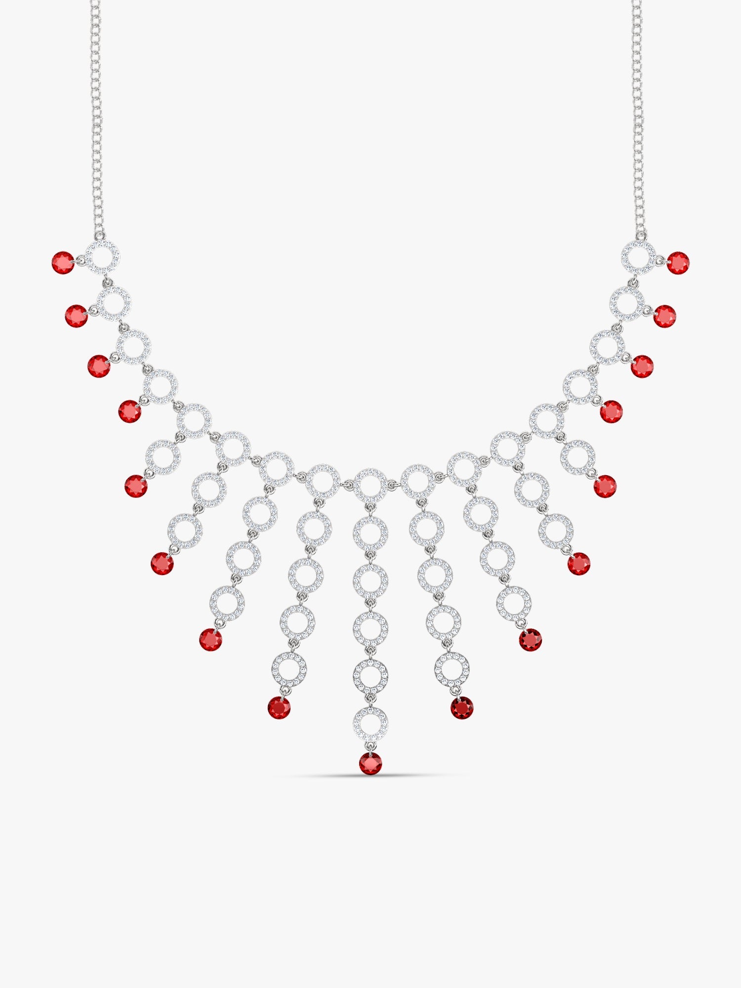 Silver Love in Circles Necklace
