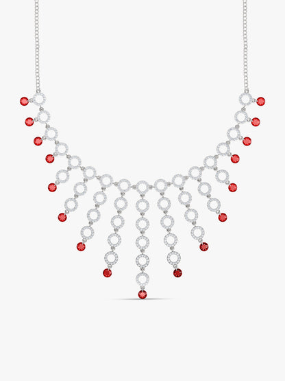 Silver Love in Circles Necklace