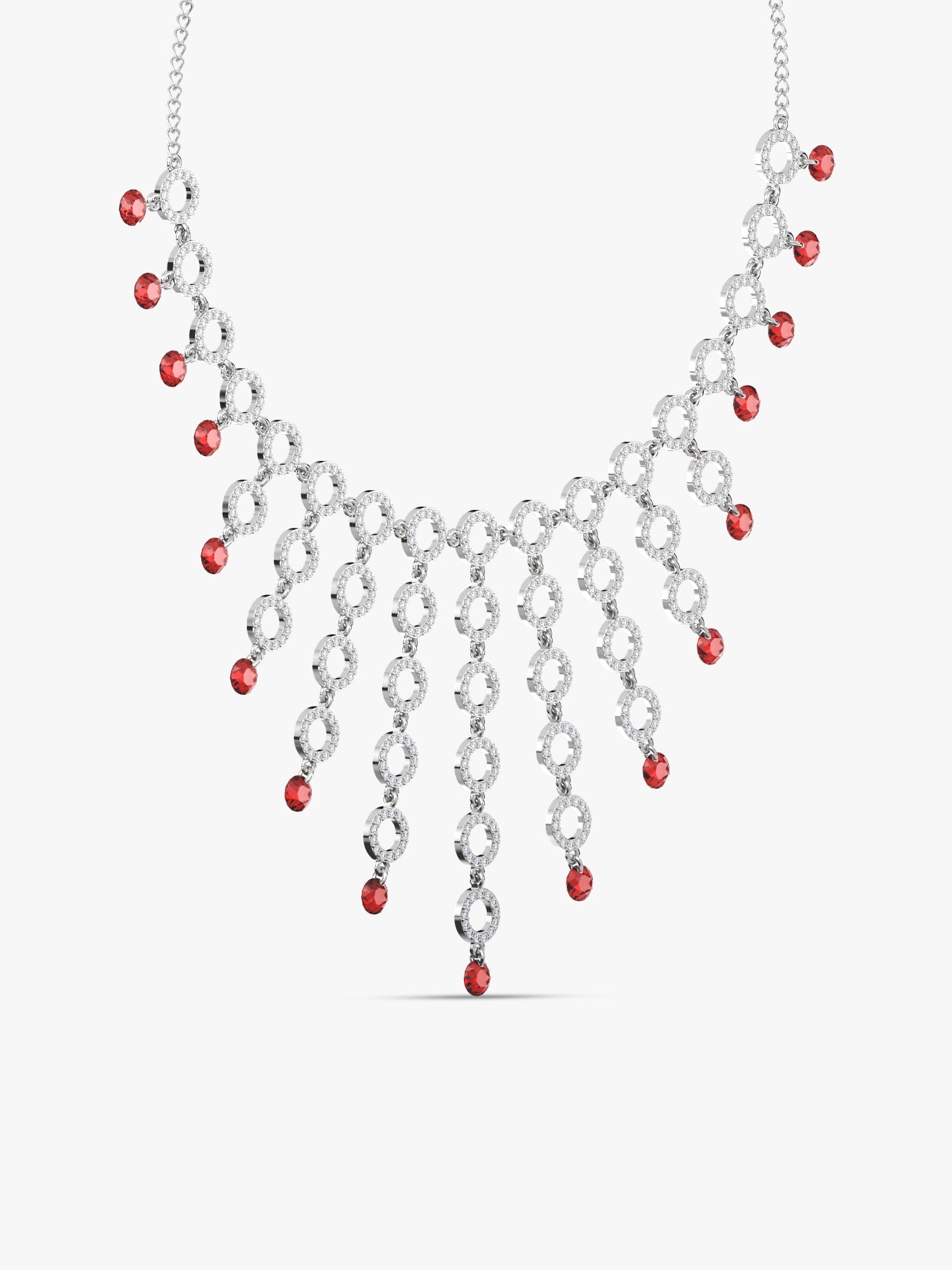 Silver Love in Circles Necklace
