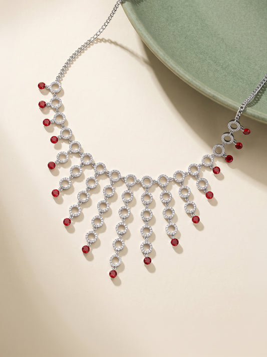 Silver Love in Circles Necklace