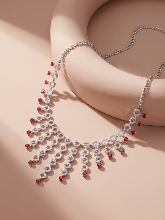 Silver Love in Circles Necklace