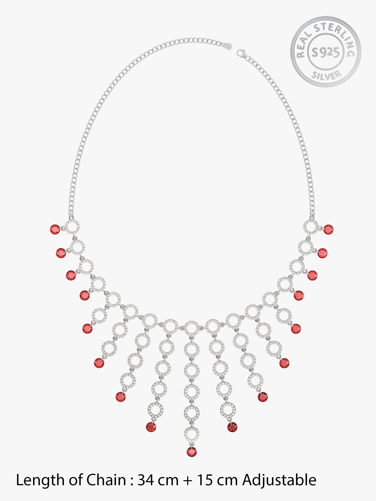 Silver Love in Circles Necklace