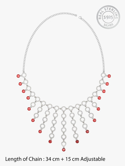 Silver Love in Circles Necklace