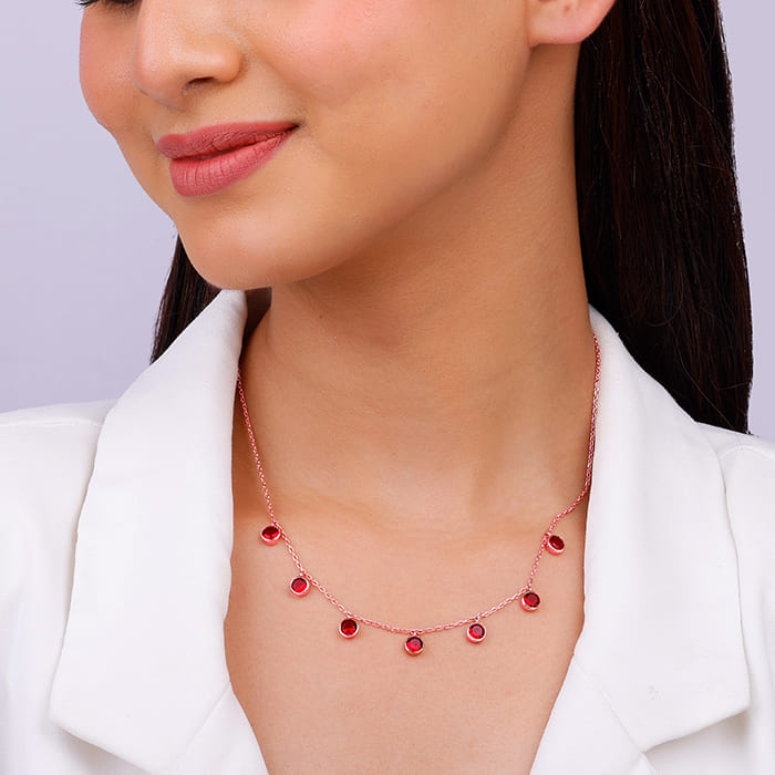 Rose Gold Scarlet Necklace