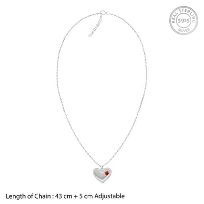 Silver You're the Love of My Life Pendant With Link Chain