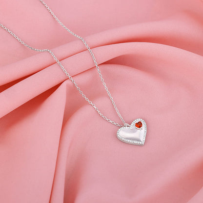 Silver You're the Love of My Life Pendant With Link Chain