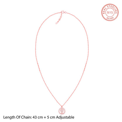 Rose Gold Rotatable You Complete Me Pendant With Link Chain