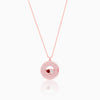 Rose Gold You & Me Pendant With Link Chain