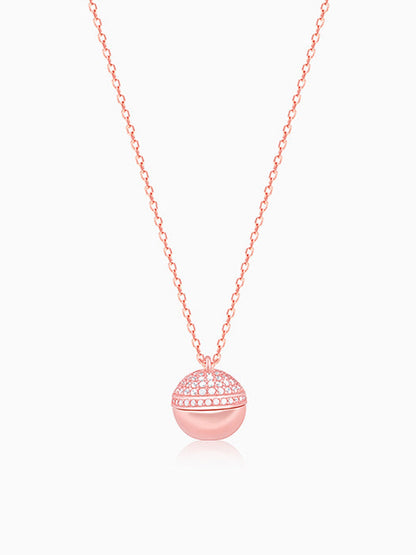 Rose Gold Heart Treasures Pendant With Link Chain