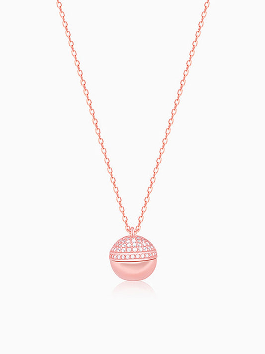 Rose Gold Heart Treasures Pendant With Link Chain