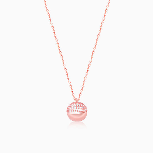 Rose Gold Heart Treasures Pendant With Link Chain