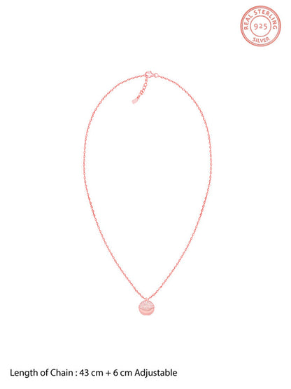 Rose Gold Heart Treasures Pendant With Link Chain