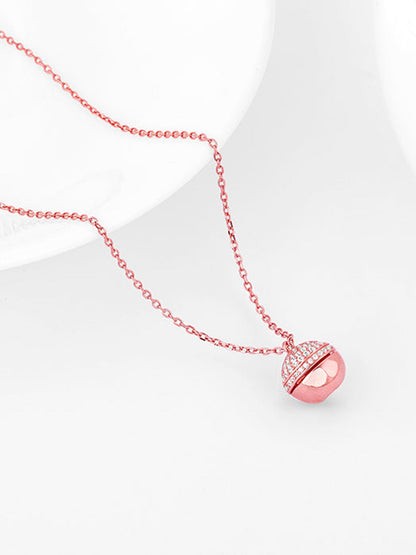Rose Gold Heart Treasures Pendant With Link Chain