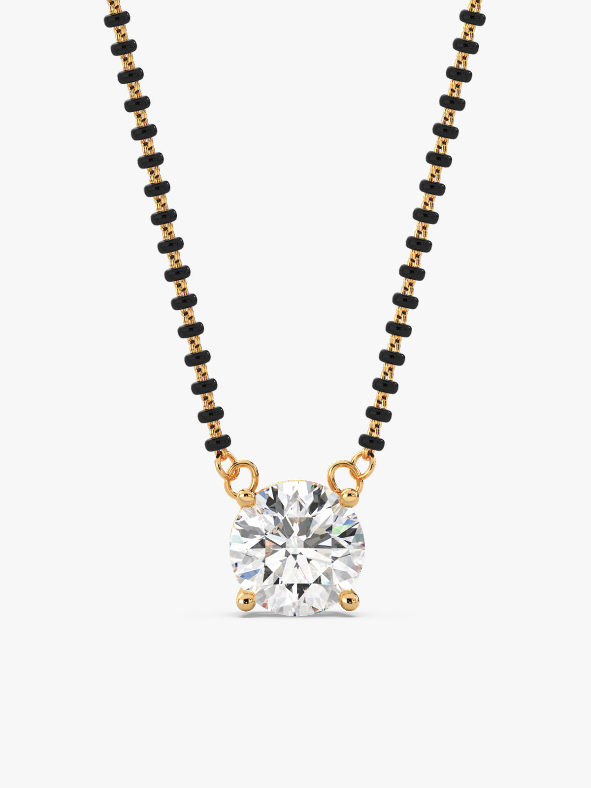 Golden Classic Solitaire Mangalsutra