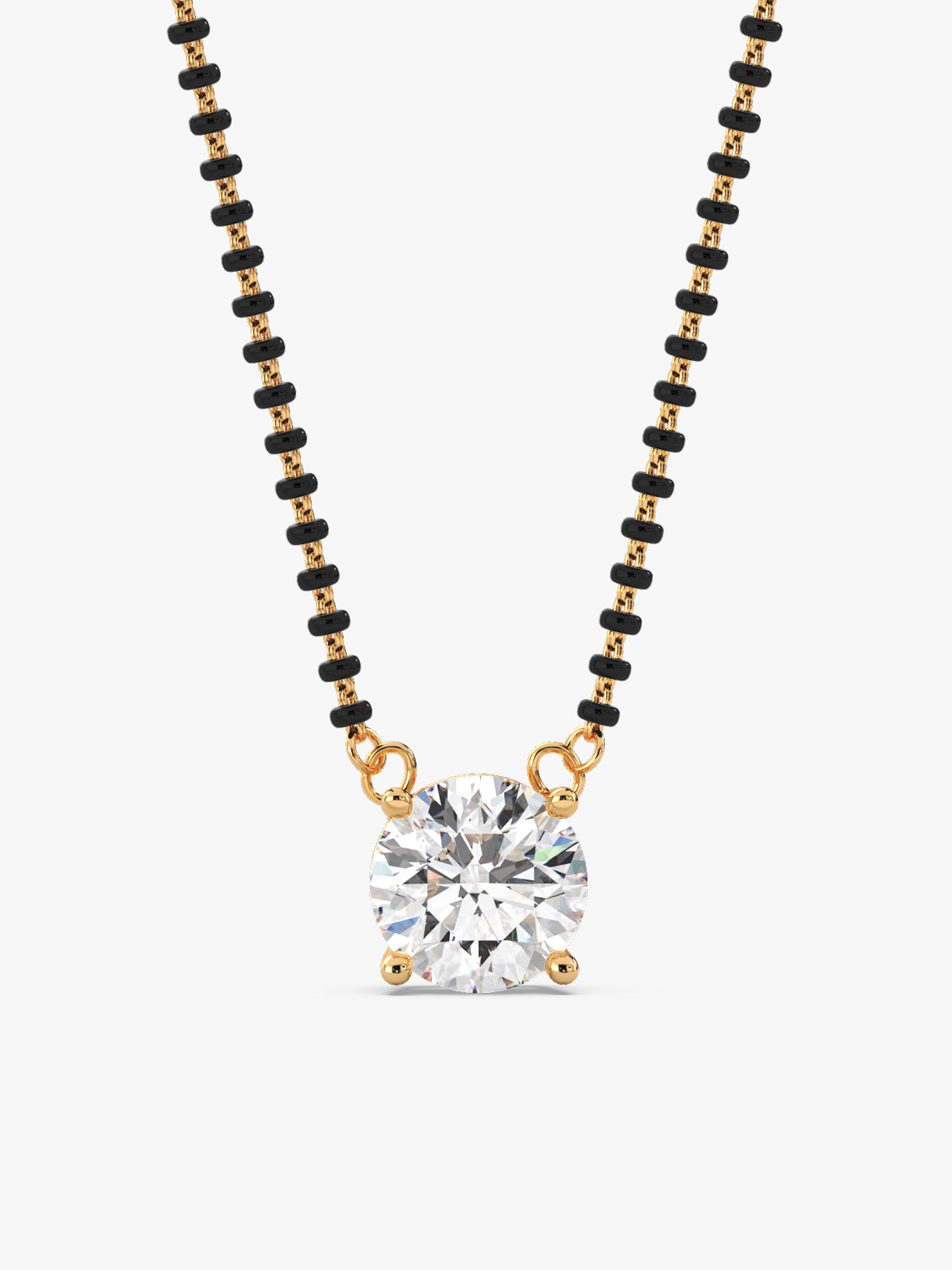 Golden Classic Solitaire Mangalsutra
