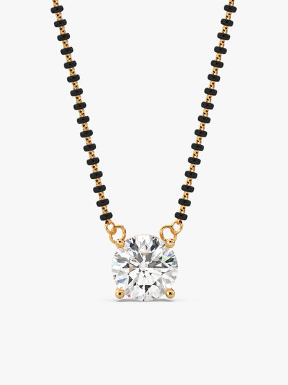 Golden Classic Solitaire Mangalsutra