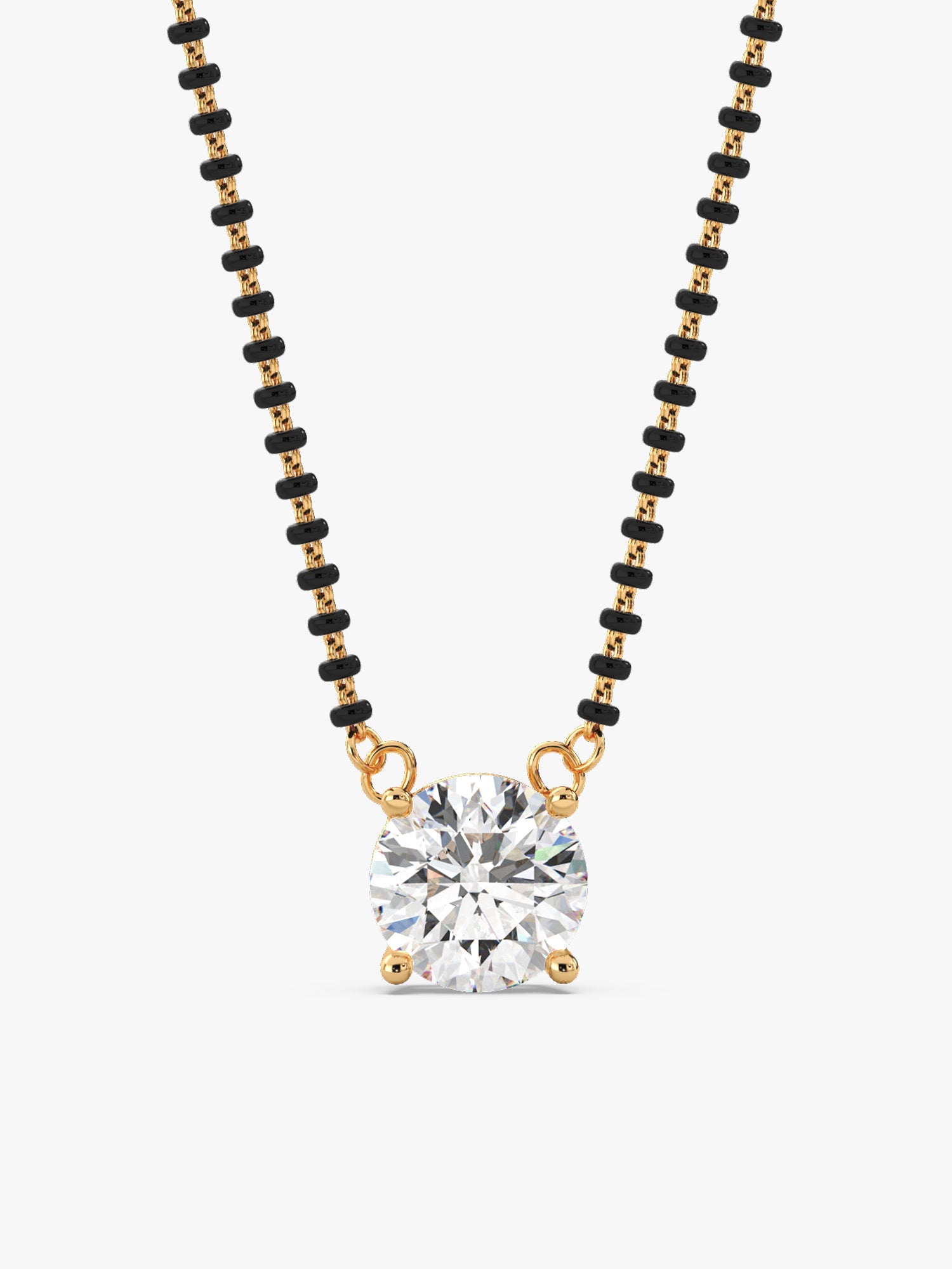 Golden Classic Solitaire Mangalsutra