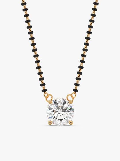 Golden Classic Solitaire Mangalsutra