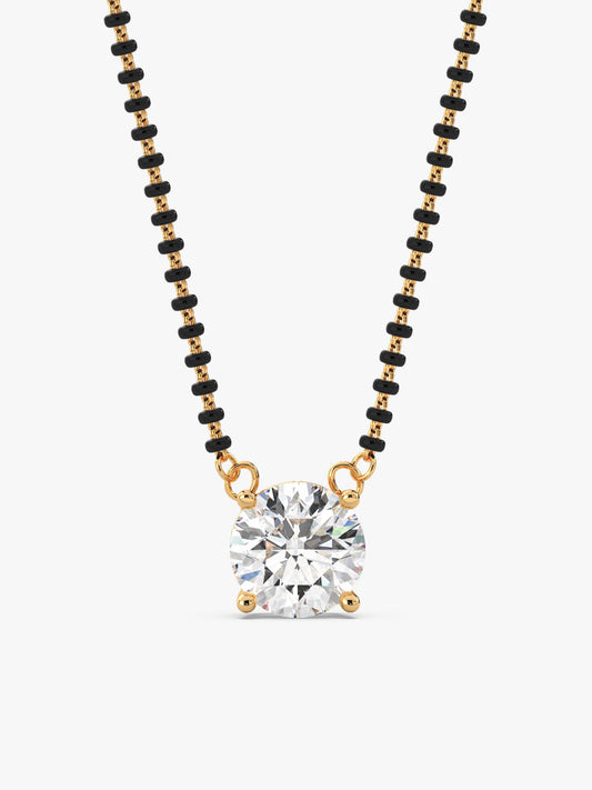 Golden Classic Solitaire Mangalsutra