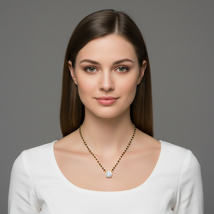 Golden Classic Solitaire Mangalsutra