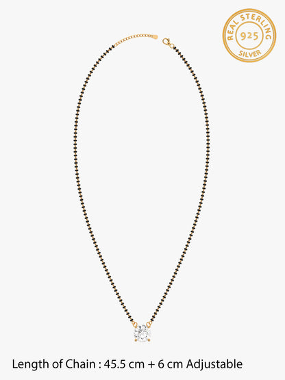 Golden Classic Solitaire Mangalsutra