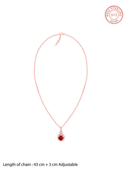 Rose Gold One And Only Pendant With Link Chain