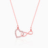 Rose Gold Sparkling Infinity Necklace