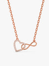Rose Gold Sparkling Infinity Necklace