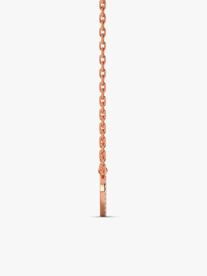 Rose Gold Sparkling Infinity Necklace