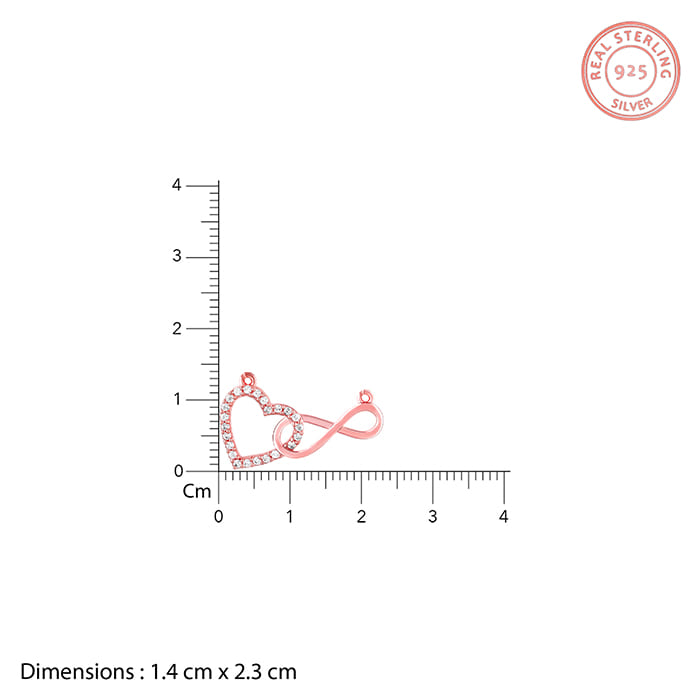 Rose Gold Sparkling Infinity Necklace - view 5