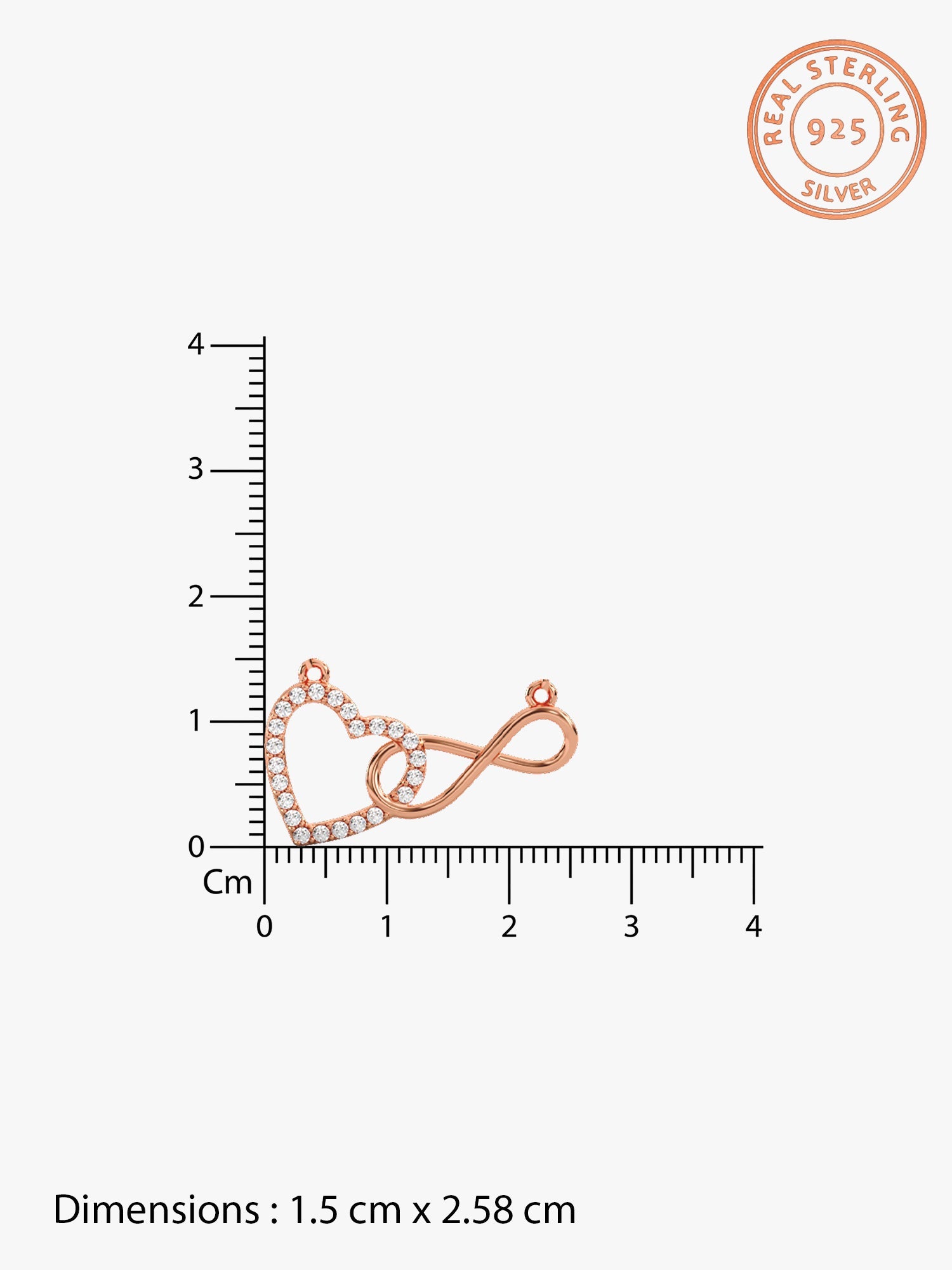 Rose Gold Sparkling Infinity Necklace