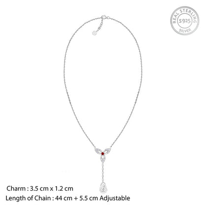 Silver Heart in Heart Necklace