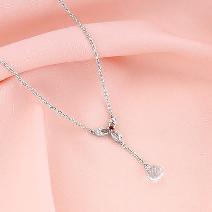 Silver Heart in Heart Necklace