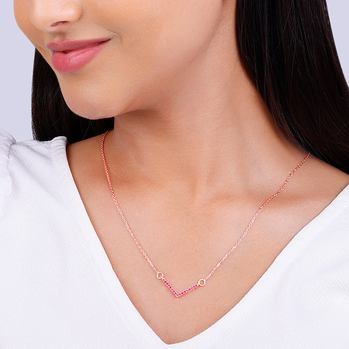 Rose gold v necklace Clearance