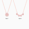 Rose Gold Clover Heart Convertible Necklace