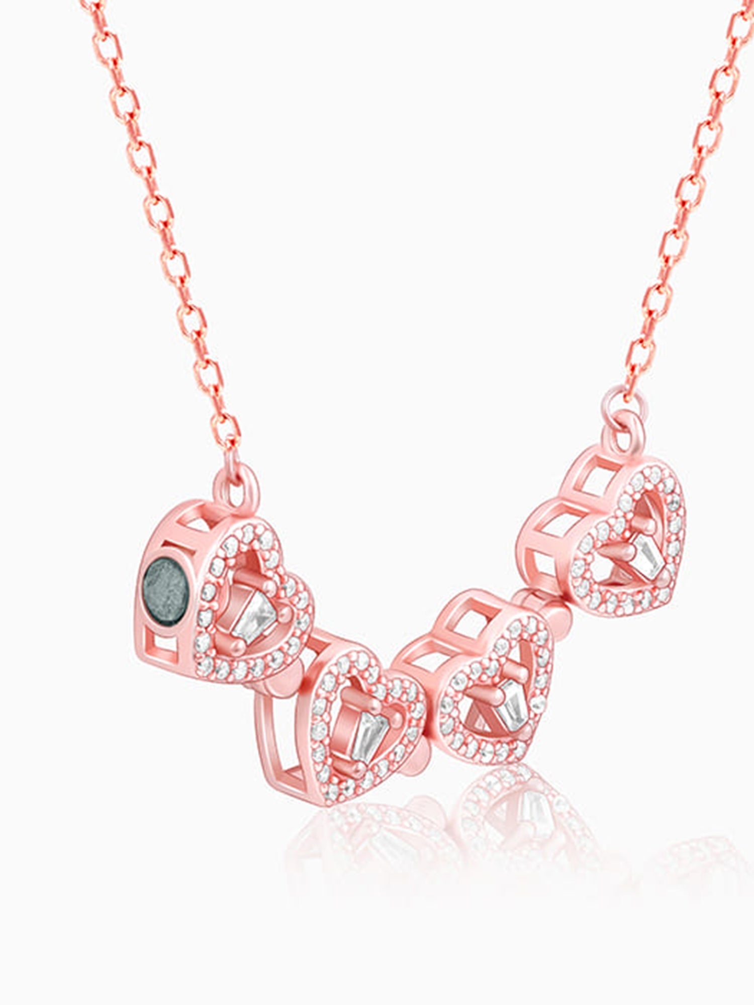 Rose Gold Clover Heart Convertible Necklace