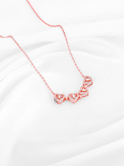 Rose Gold Clover Heart Convertible Necklace