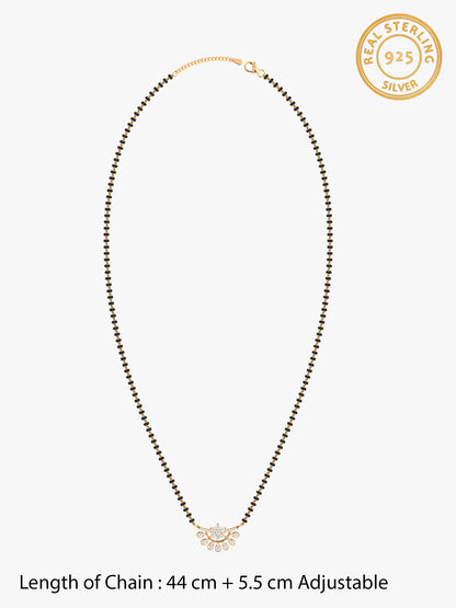 Golden Floral Moon Mangalsutra