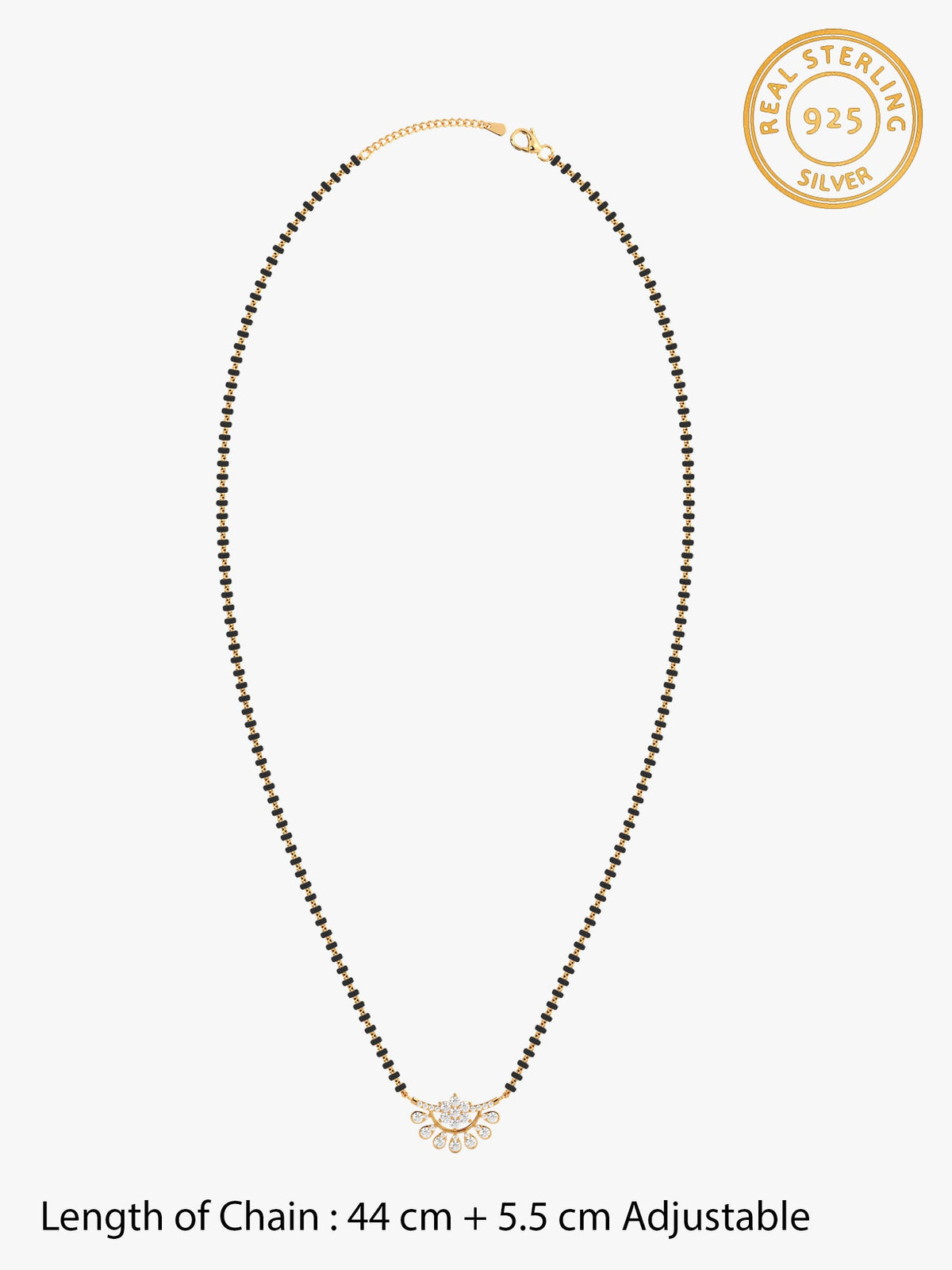 Golden Floral Moon Mangalsutra