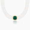 Golden Evergreen Pearl Choker