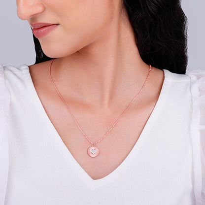 Rose Gold You're My Happy Place Pendant With Link Chain