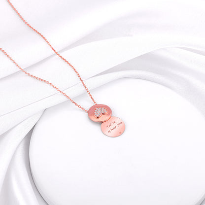 Rose Gold You're My Happy Place Pendant With Link Chain