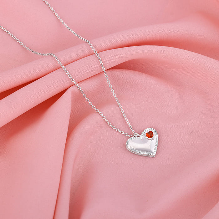 Silver Loving You Endlessly Pendant With Link Chain